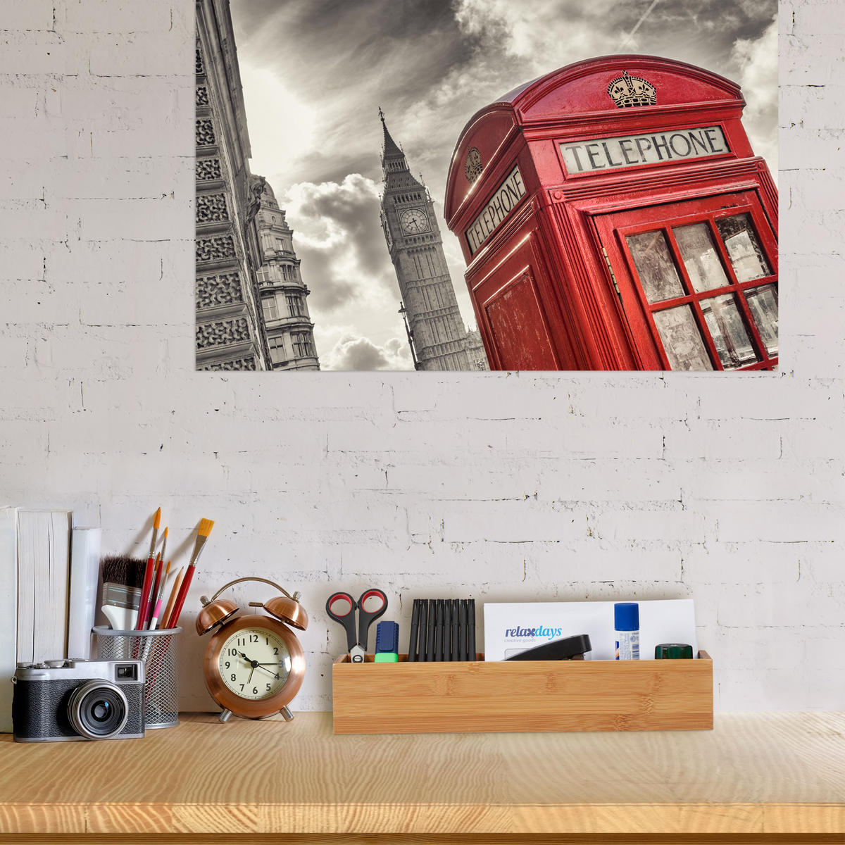 BAMBUSBOX - Hellbraun, Holz (38/7/8cm) - Relaxdays