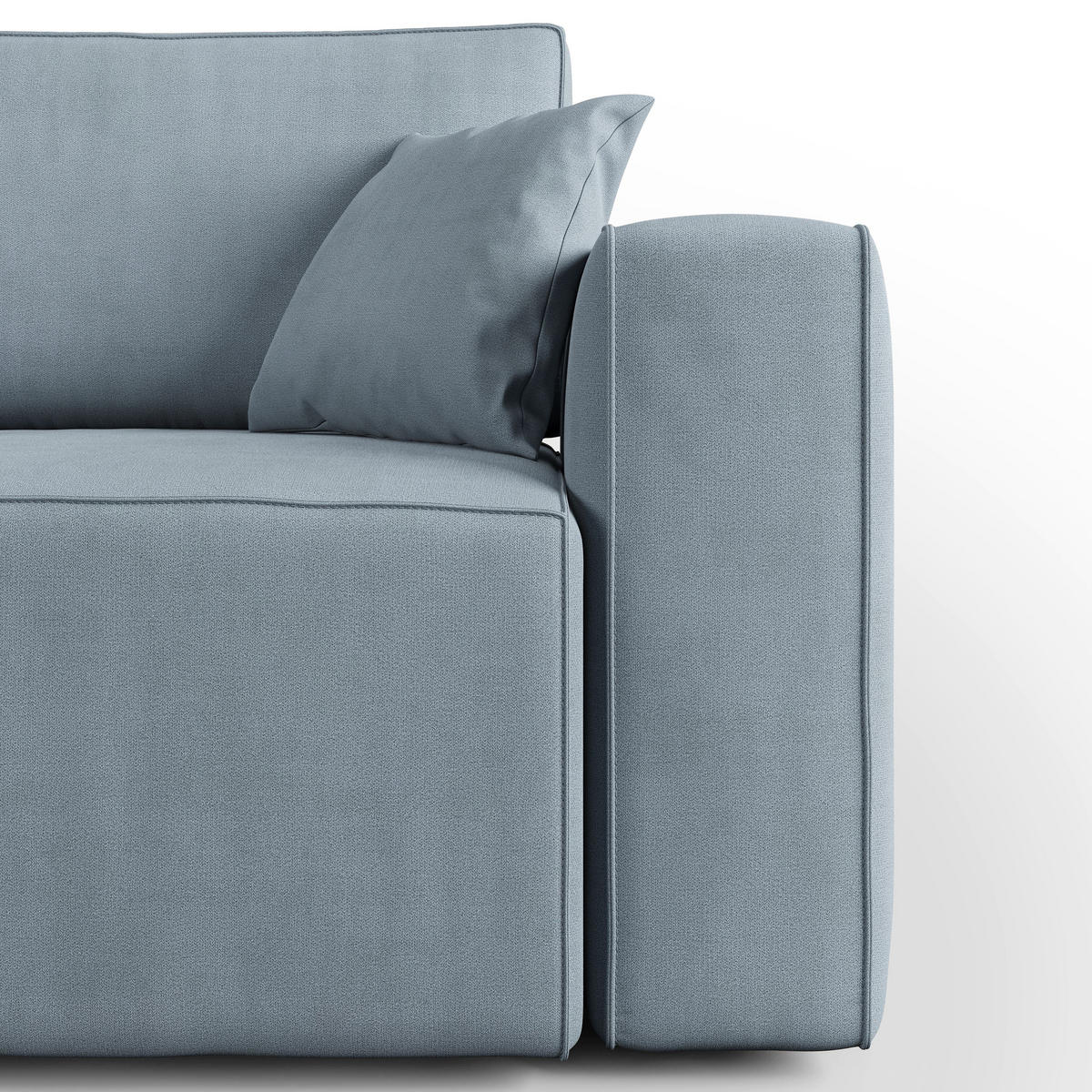 LINEARSOFA Morfeo - Hellblau, Textil (180/86/99cm) - Divani.store