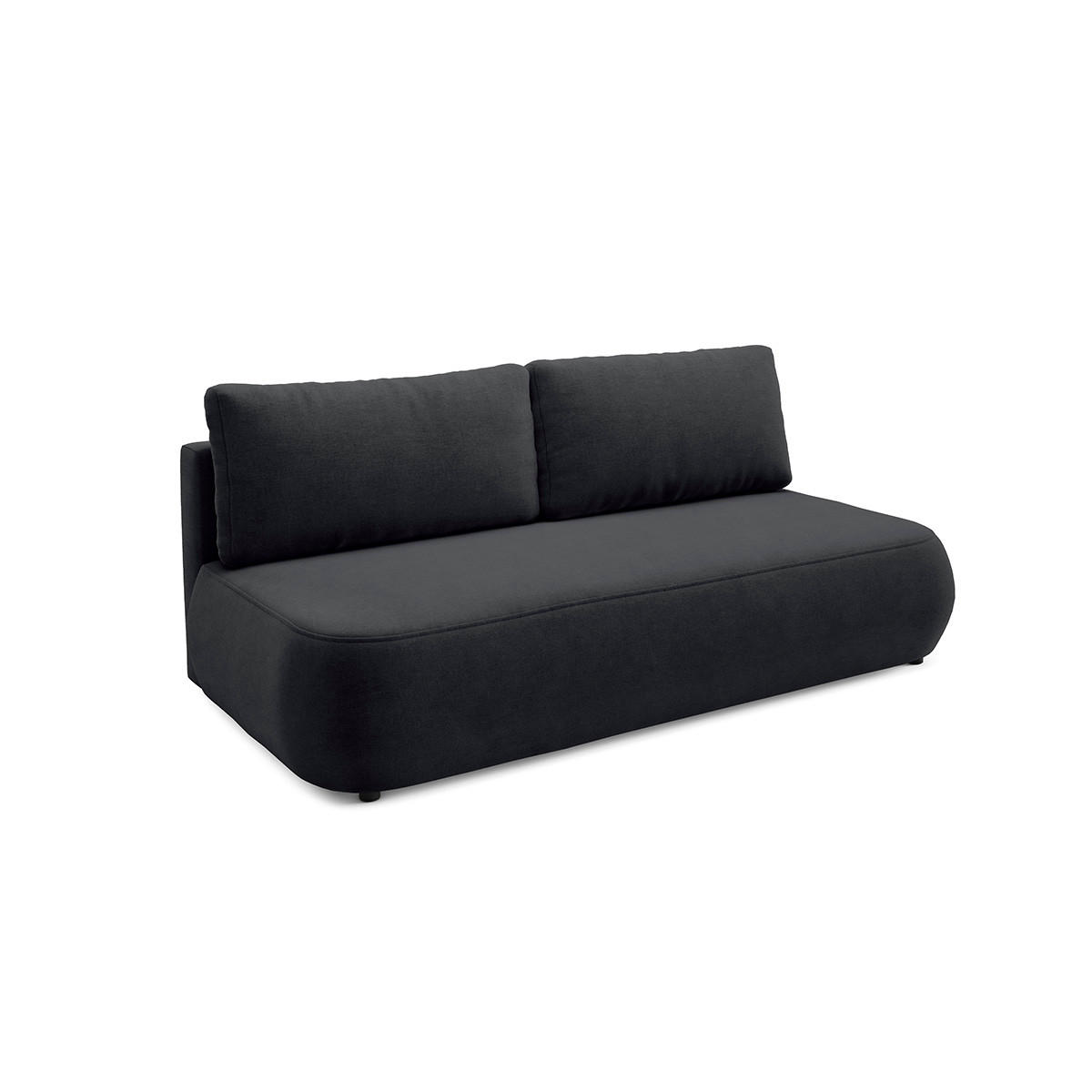 SOFA Antonio 3 Sitzplätze Schwarz - Schwarz, Holz (210/82/106cm) - Petits-meubles