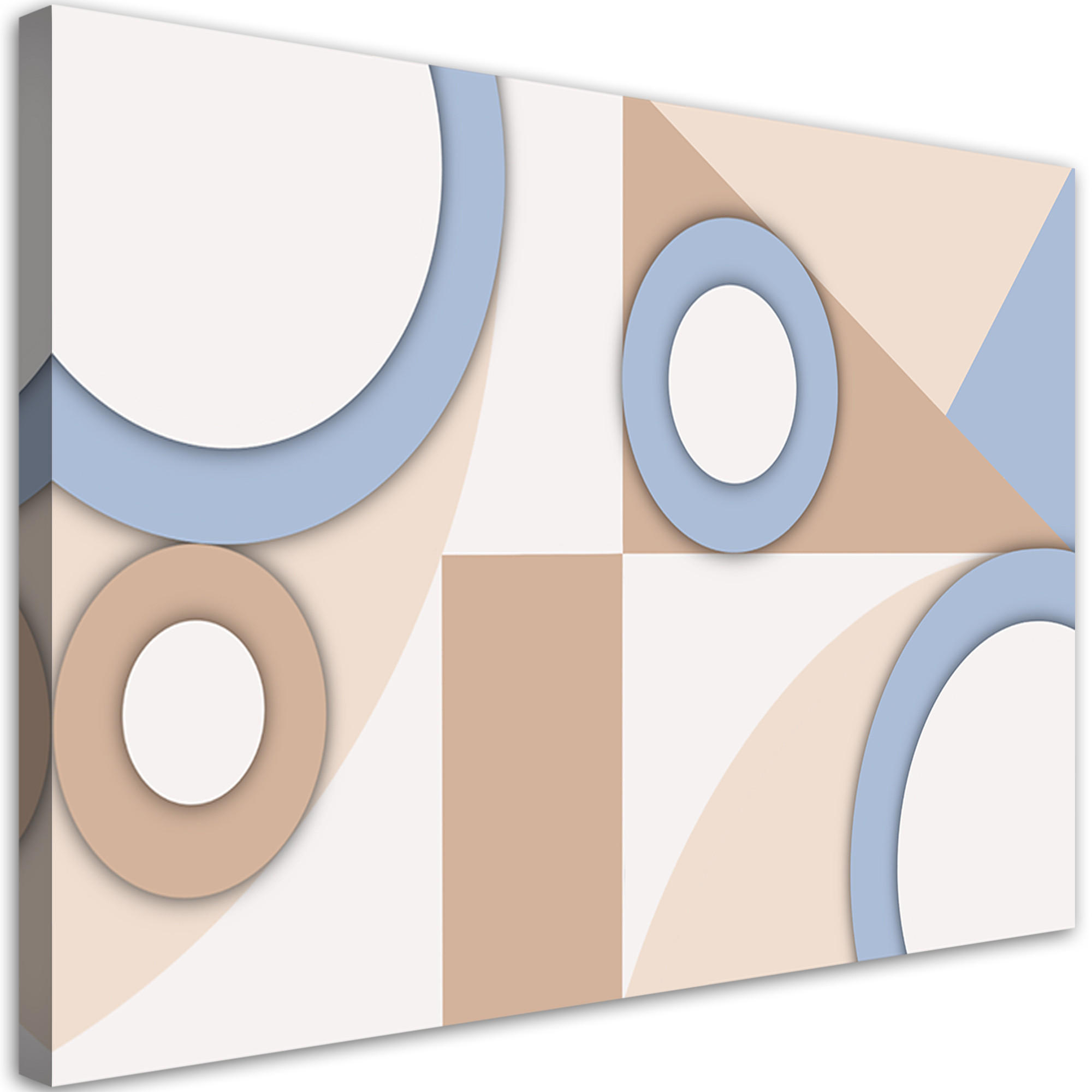 WANDBILD geometrische abstraktionsformen - Beige, Textil (60/40cm) - Feeby