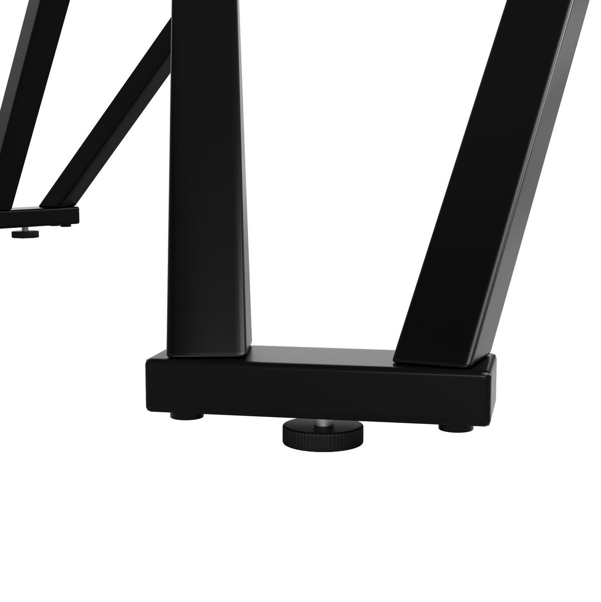 ESSTISCH 100/100/76 cm Schwarz aus MDF mit verstellbaren Füßen - Schwarz, Holzwerkstoff (100/100/76cm) - OKMYHOME