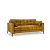 SOFA Mamaia aus Samt gelb 2 Sitzplätze - Gelb, Textil (92/75/152cm) - Micadoni