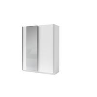 SCHIEBETÜRENSCHRANK GAVERO 11 - 180,6×198,5×62 cm mit Spiegel Weiß - Weiß, Holz/Holzwerkstoff (108.6/198.5/62cm) - Milaros Markt