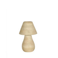 TISCHLAMPE Peake Beige 30/30/49cm - Beige, Holz (30/30/49cm) - PTMD Collection