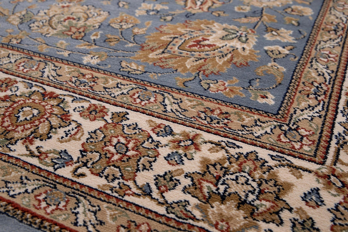 DESIGN Teppich mit Blumenmuster blau - Blau, Textil (170/230cm) - AFK Living