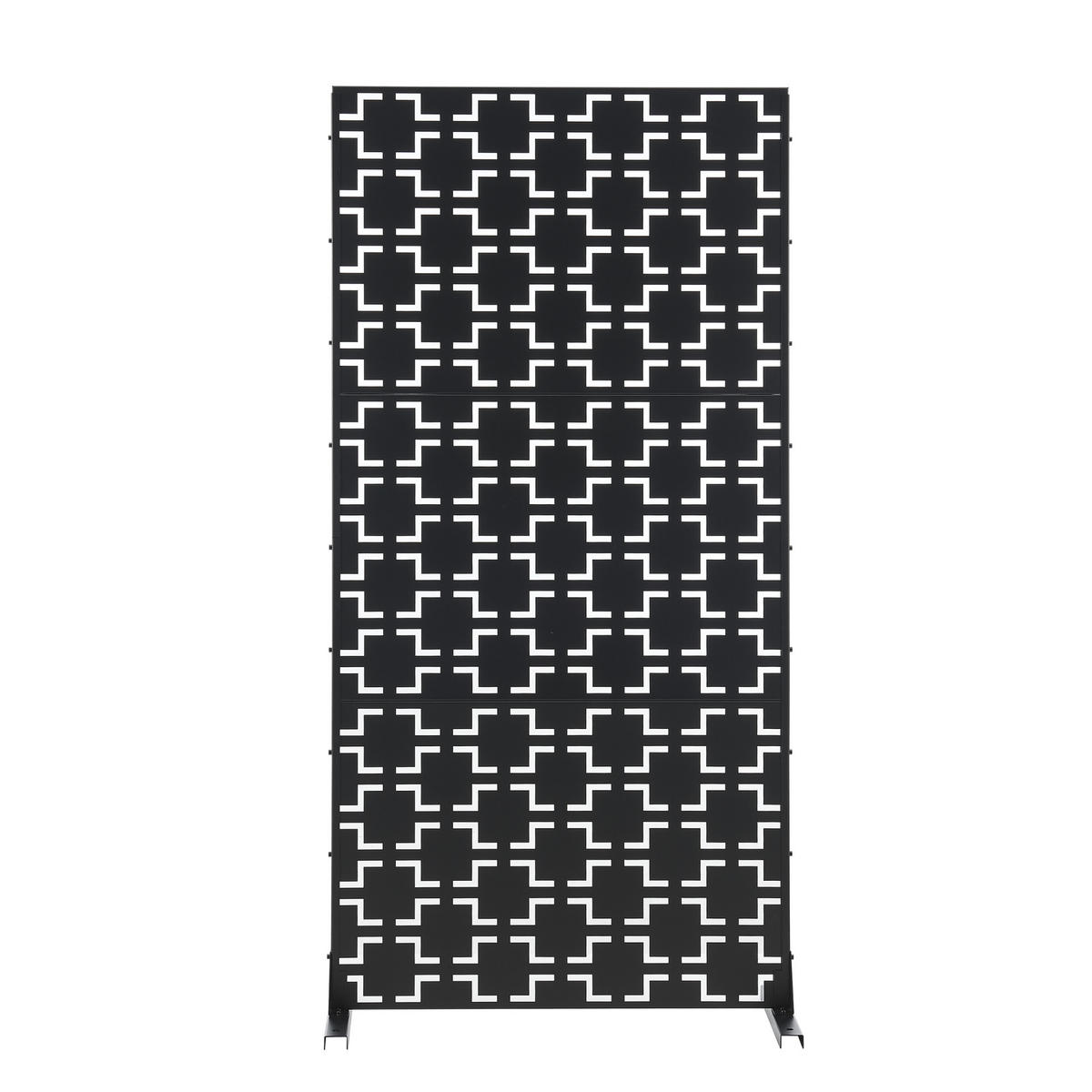 TRENNWAND Basciano - Schwarz, Metall (90/180/40cm) - casa.pro
