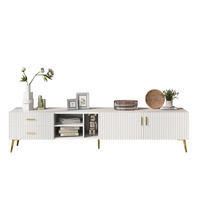 TV-SCHRANK Lowboard Entertainment Center Weiß bis 75 Zoll - Weiß, Holz (44.5/18.49/75.39cm) - FLIEKS