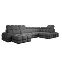 ECKSOFA TOLLO Solar-stoff U-form 400x217x105 cm grau - Dunkelgrau, Holz/Textil (217/400cm) - DomoHome