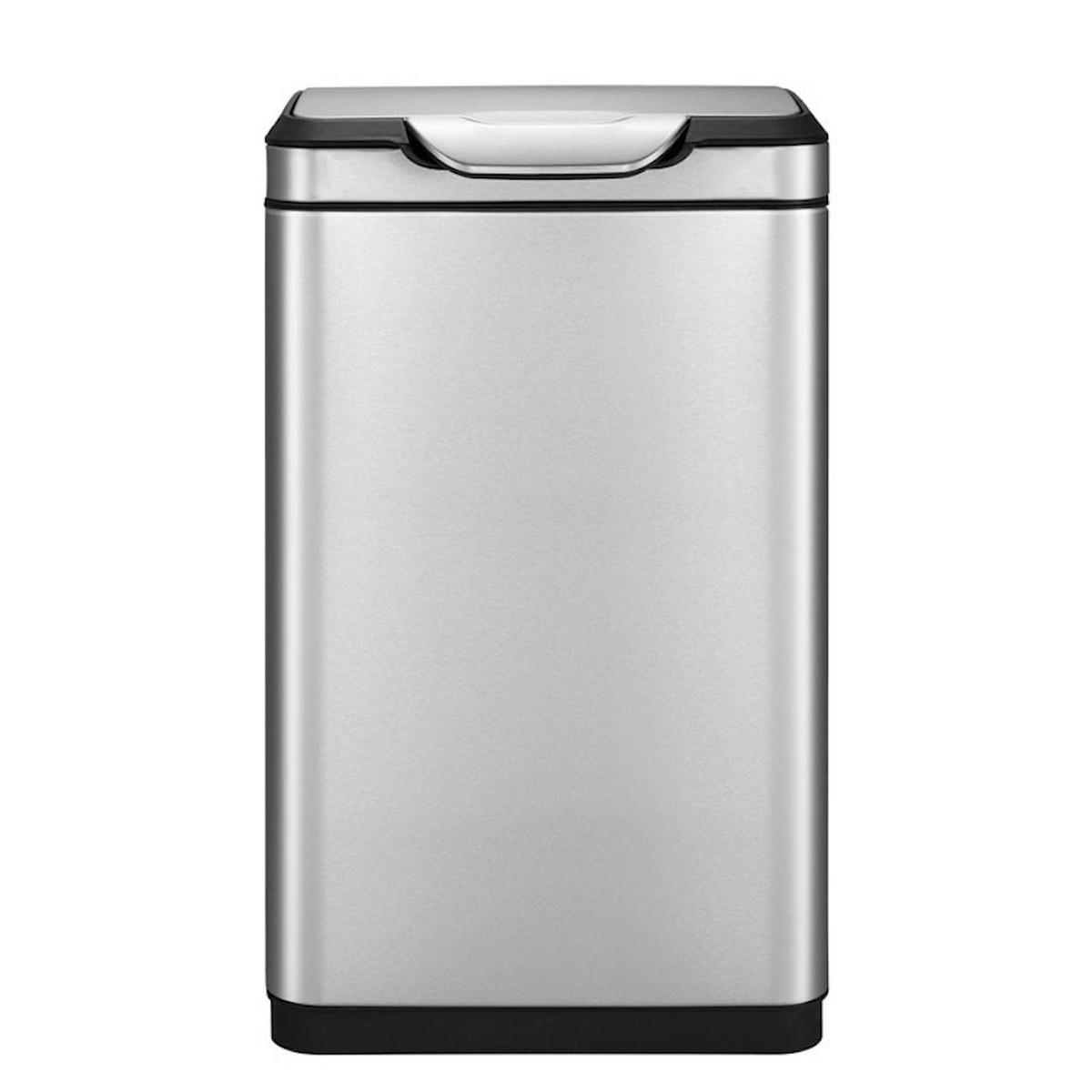 MÜLLEIMER 40 Liter 67,4x28x46 cm Silber - Silberfarben, Metall (29/67.4/46cm) - PROREGAL