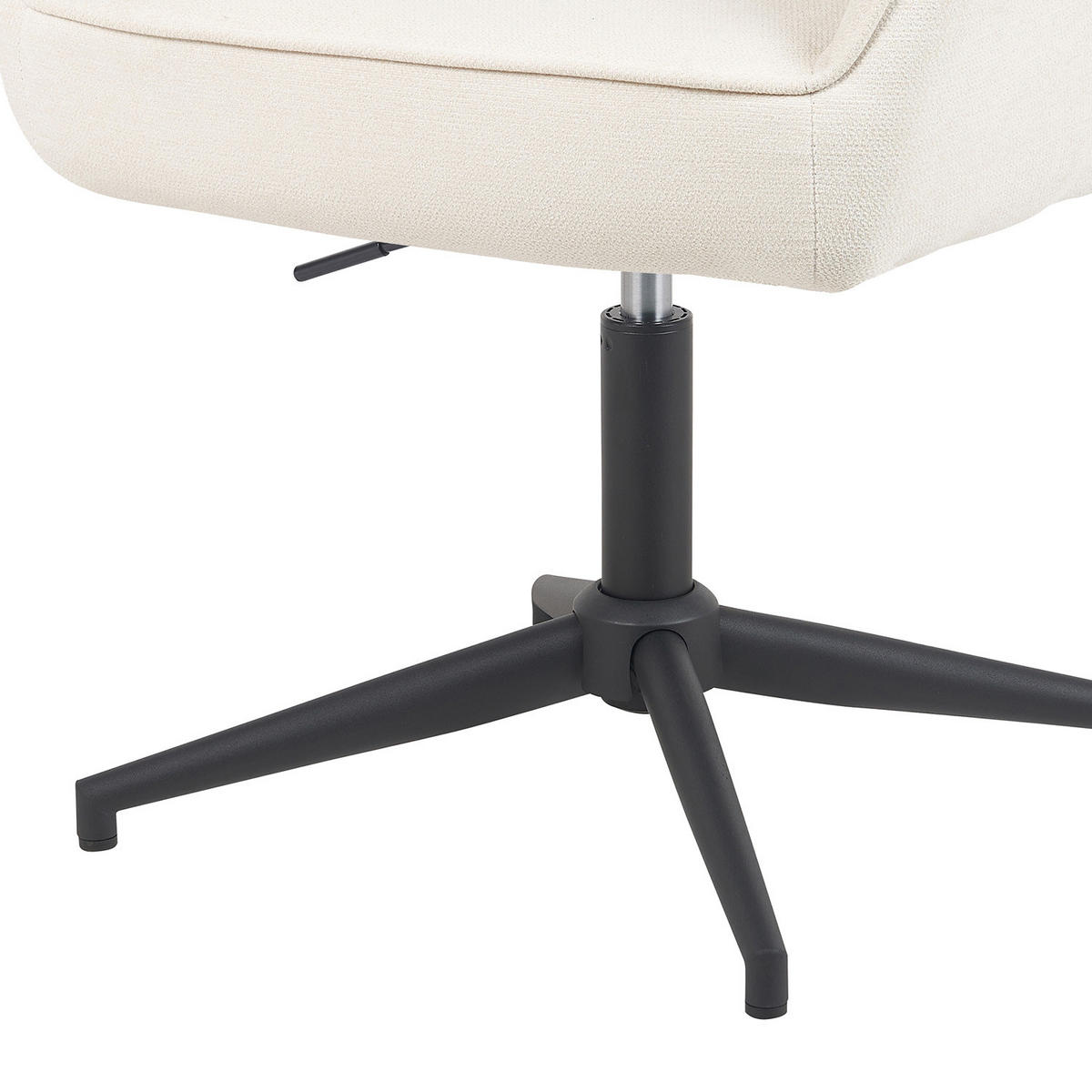 BÜROSTUHL Mika-Caro - Creme/Schwarz, Textil/Metall (60/79/61cm) - DUBI Möbel