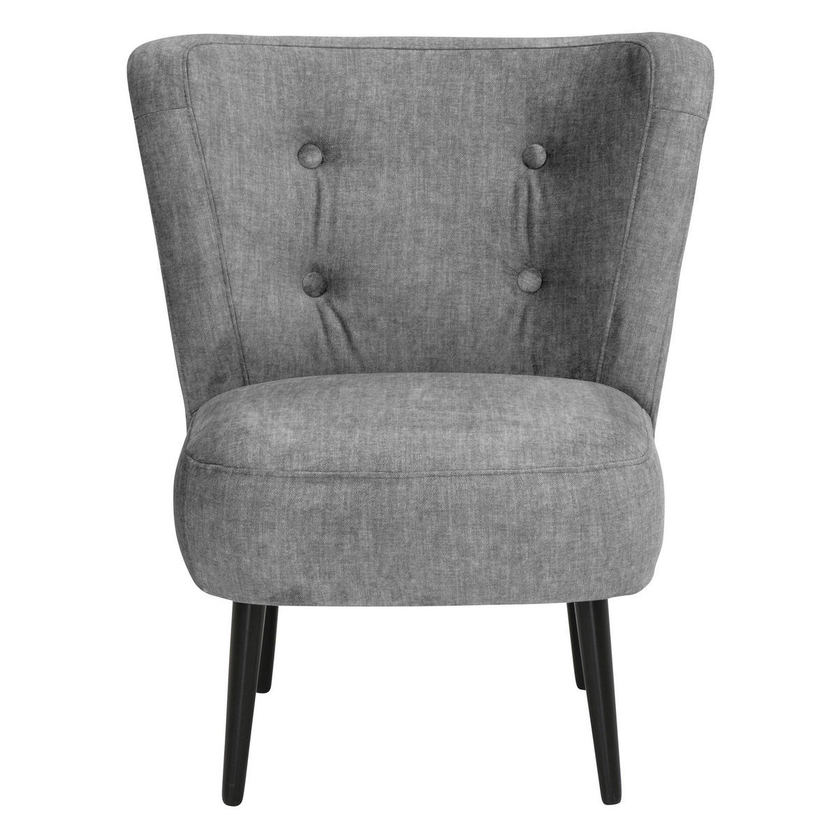 POLSTERSESSEL Kassi Samtvelours anthrazit - Anthrazit, Kunststoff (68/80/69cm) - 58aufmkessel