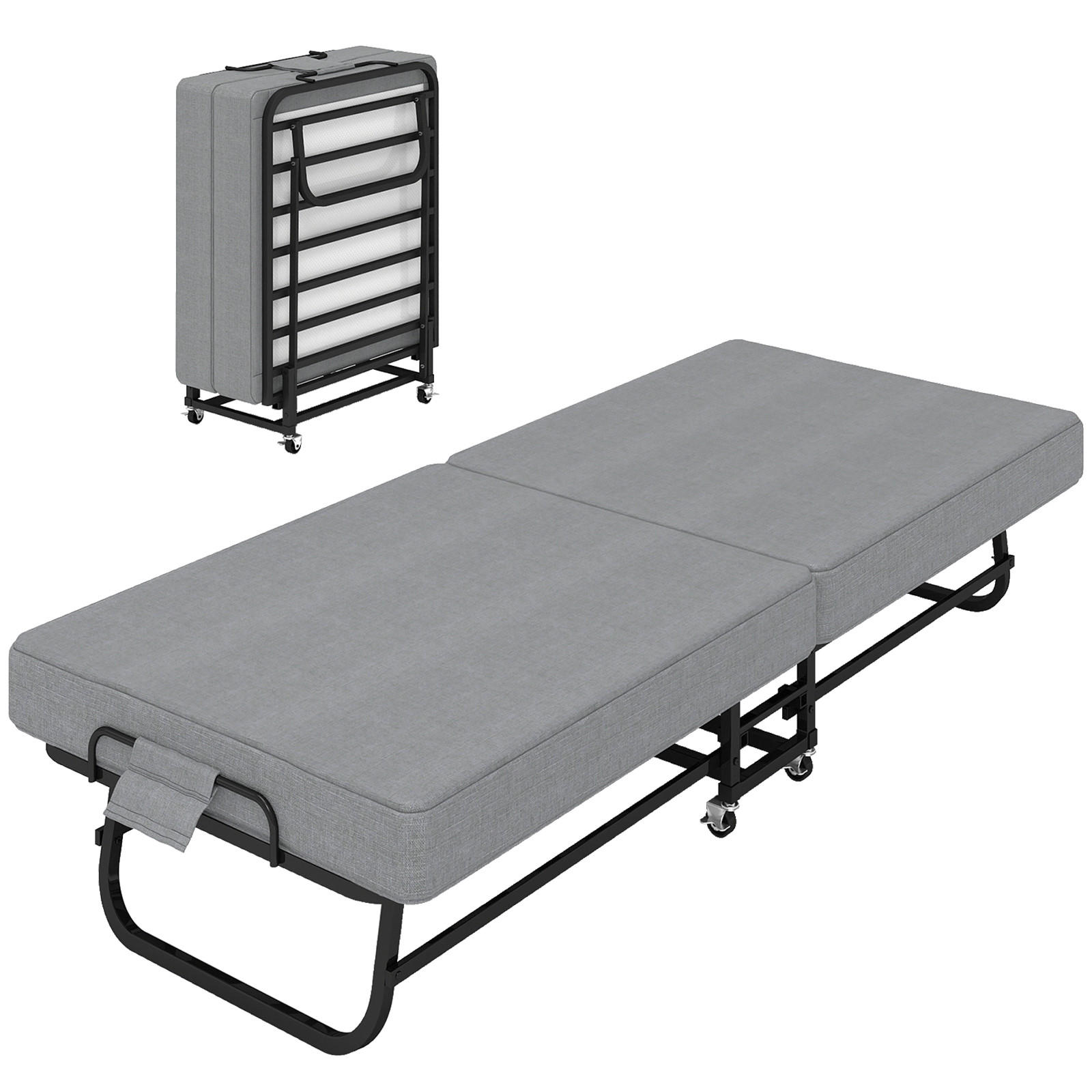 ComfortXL Klappbett Grau 80x190 cm