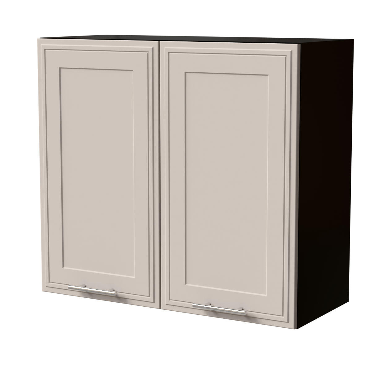 HÄNGESCHRANK Salo W3/80 Schwarz / Kaschmir Matt 80 / 32,5 / 72cm - Kaschmir/Schwarz, Holz/Holzwerkstoff (80/72/32.5cm) - Feldmann-Wohnen