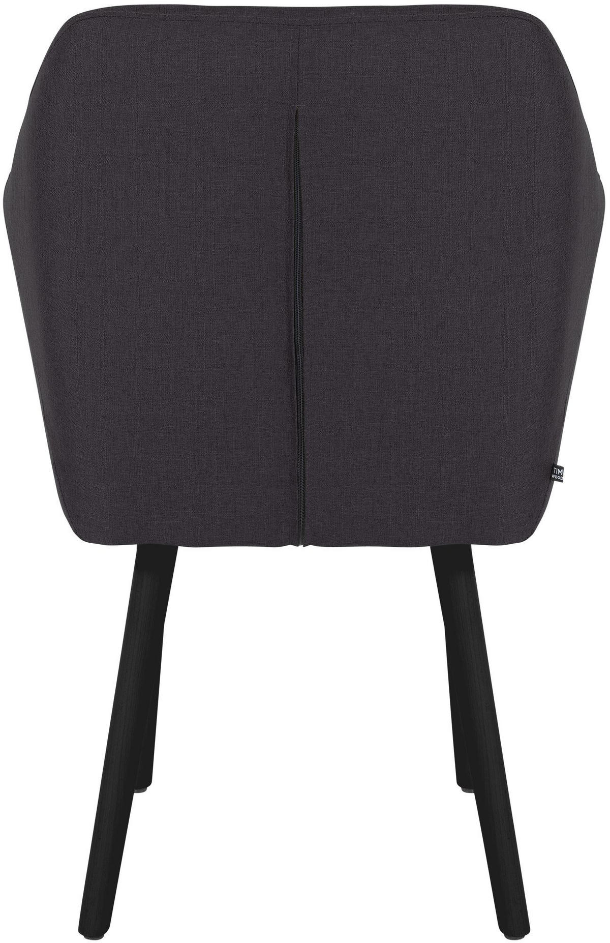 ARMLEHNENSTUHL Stoff schwarz - Schwarz, Holz/Textil (61/88/57.5cm) - CLP