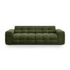SOFA Kendal aus Samt armeegrün 4 Sitzplätze - Olivgrün, Textil (255/79/103cm) - Micadoni