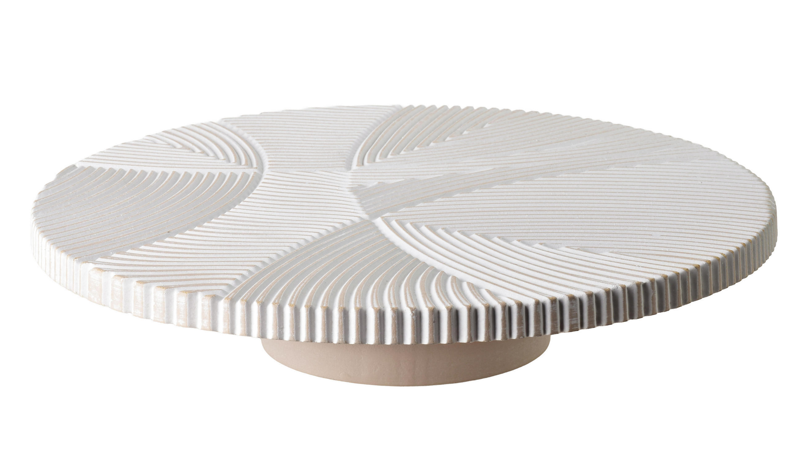 DEKOSCHALE Daz Geprägt Natur 30/30/6 cm Holz - Weiß, Holz (30/6cm) - Mondex