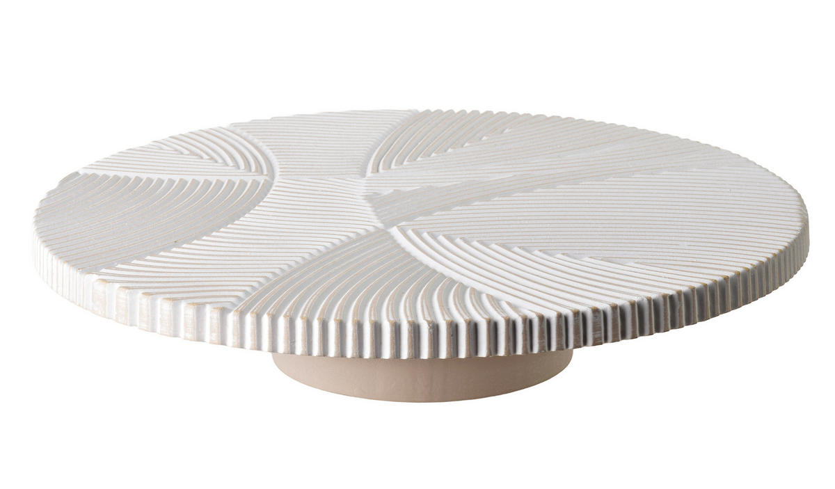 DEKOSCHALE Daz Geprägt Natur 30/30/6 cm Holz - Weiß, Holz (30/6cm) - Mondex