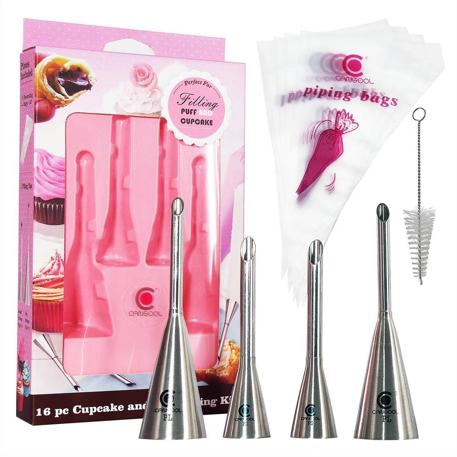BACKSPRITZE 16-teiliges Set Edelstahl - Pink, Metall (19.1/3.3/19.1cm)