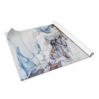 MÖBELAUFKLEBER 100x50 cm Marmorstruktur - Blau, Kunststoff (100/50/50cm) - TULUP