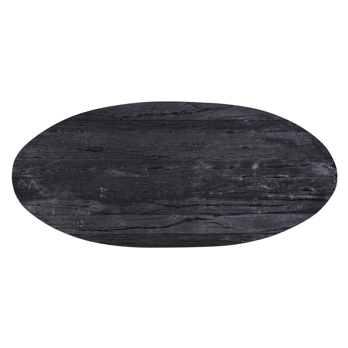 ESSTISCH oval aus Mangoholz 220cm, schwarz - Schwarz, Metall (220/100/76cm) - Giga Meubel