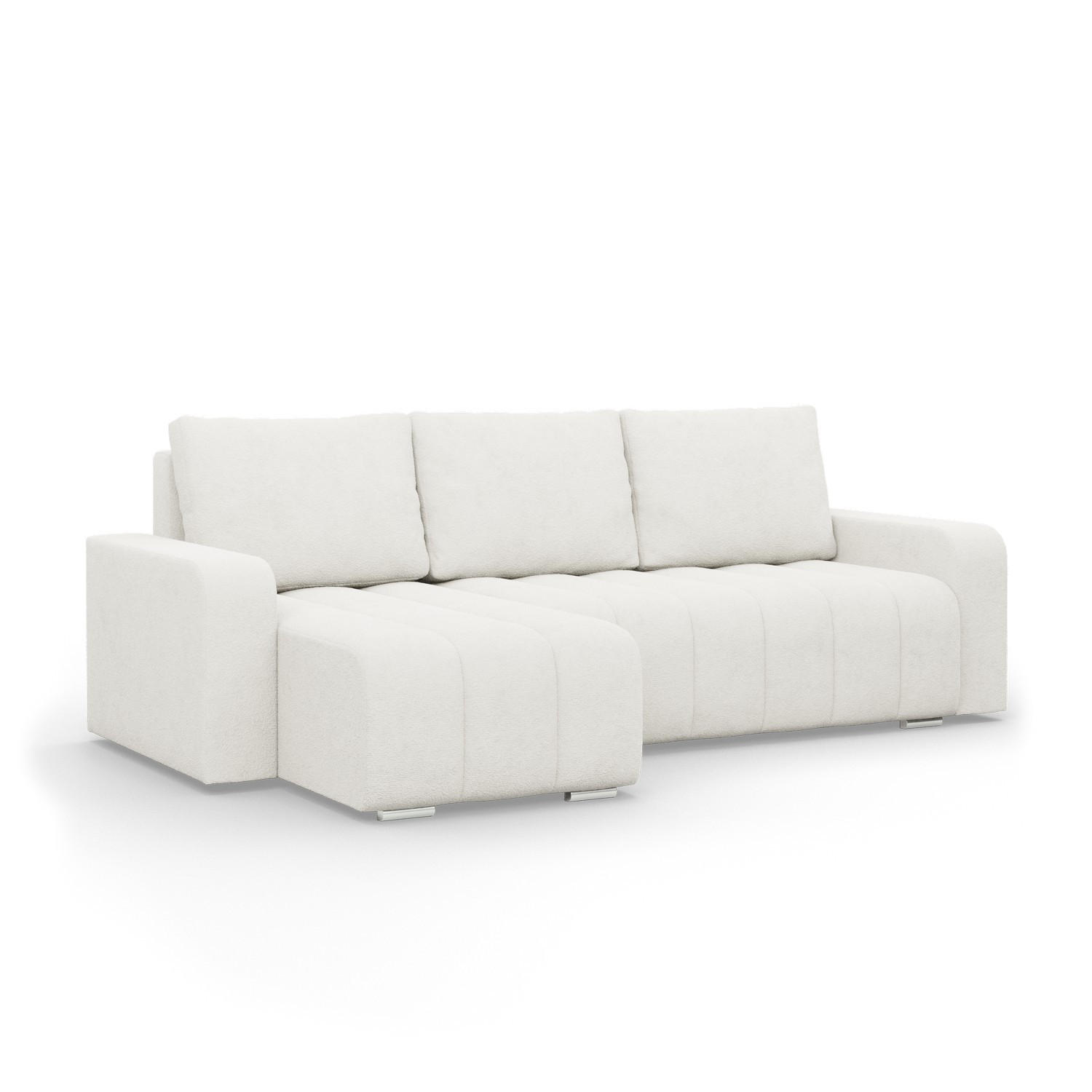 ECKSOFA MIT SCHLAFFUNKTION ABRIELLE BONELL Creme - Creme, Textil (144/237cm) - Mebligo