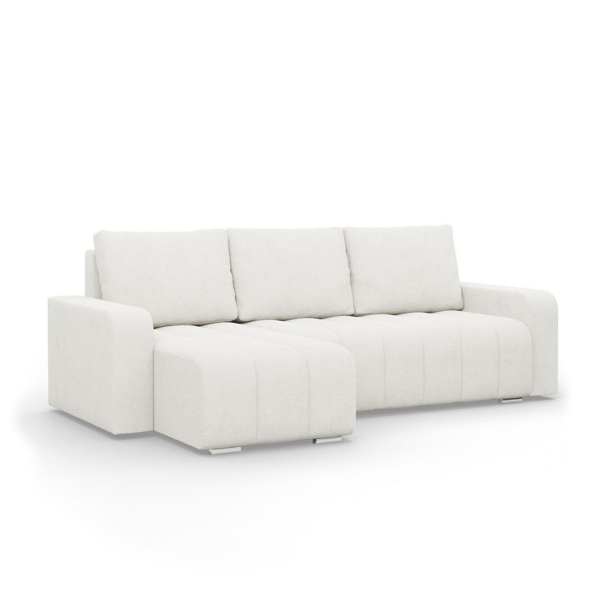 ECKSOFA MIT SCHLAFFUNKTION ABRIELLE BONELL Creme - Creme, Textil (144/237cm) - Mebligo