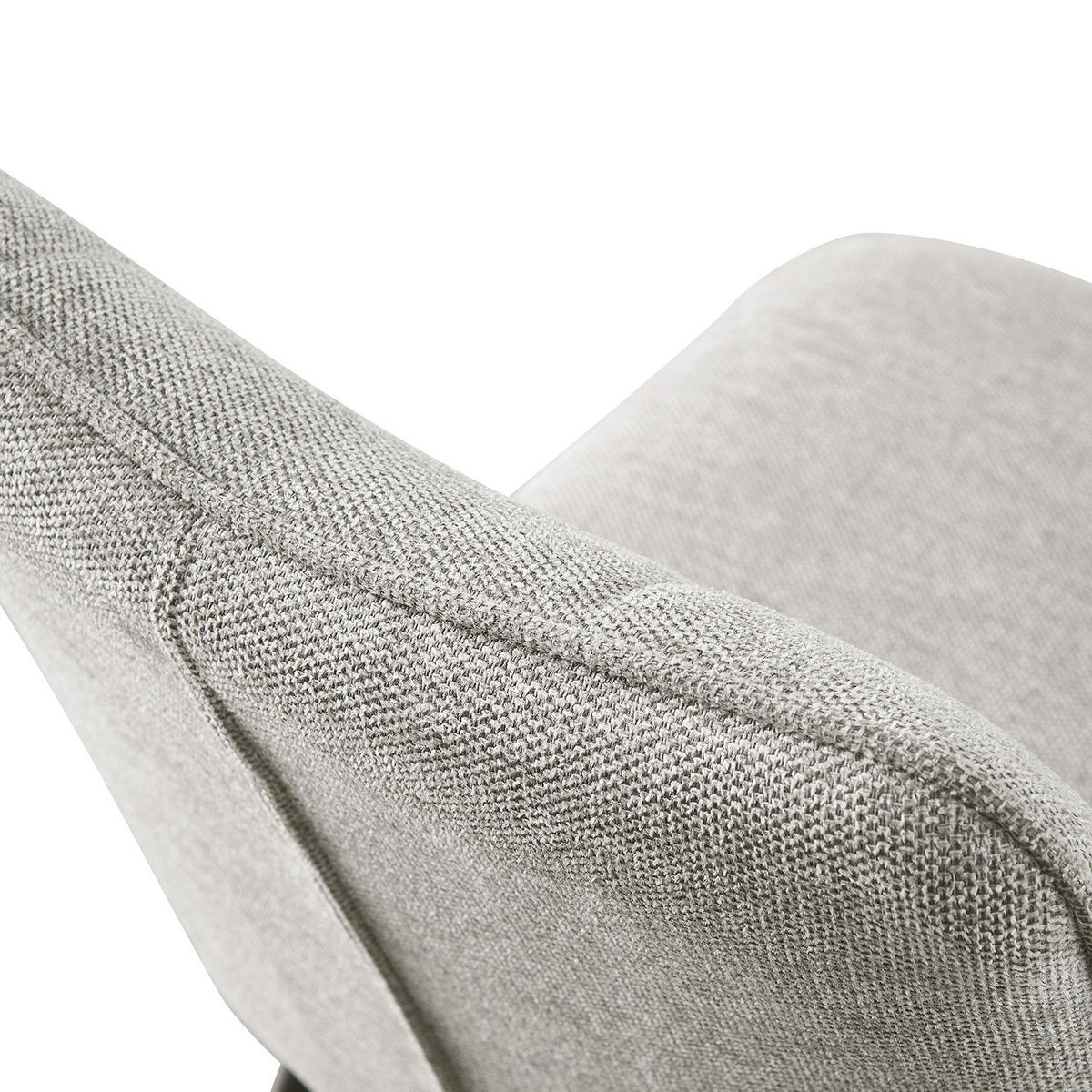 STUHL NELE Grau 2 Stück - Grau, Textil/Metall (46/85/60cm) - B&D Home