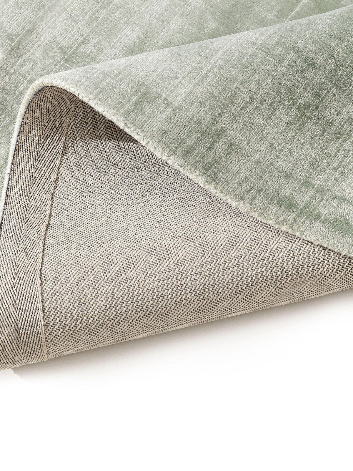 VISKOSETEPPICH rund Nova Mint ø 120 cm rund - Mintgrün, Textil (120/120cm) - benuta Pure