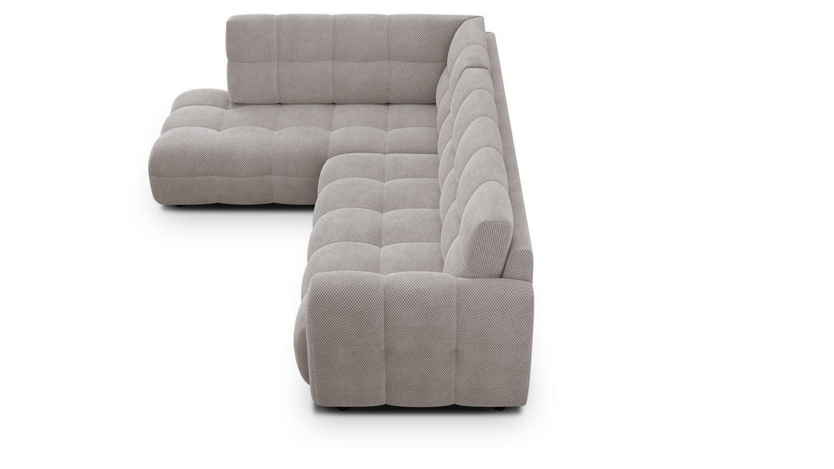 ECKSOFA MELLOW 5-Sitzer, beige - Beige/Schwarz, Holz/Textil (283/191cm) - Courtois Laville