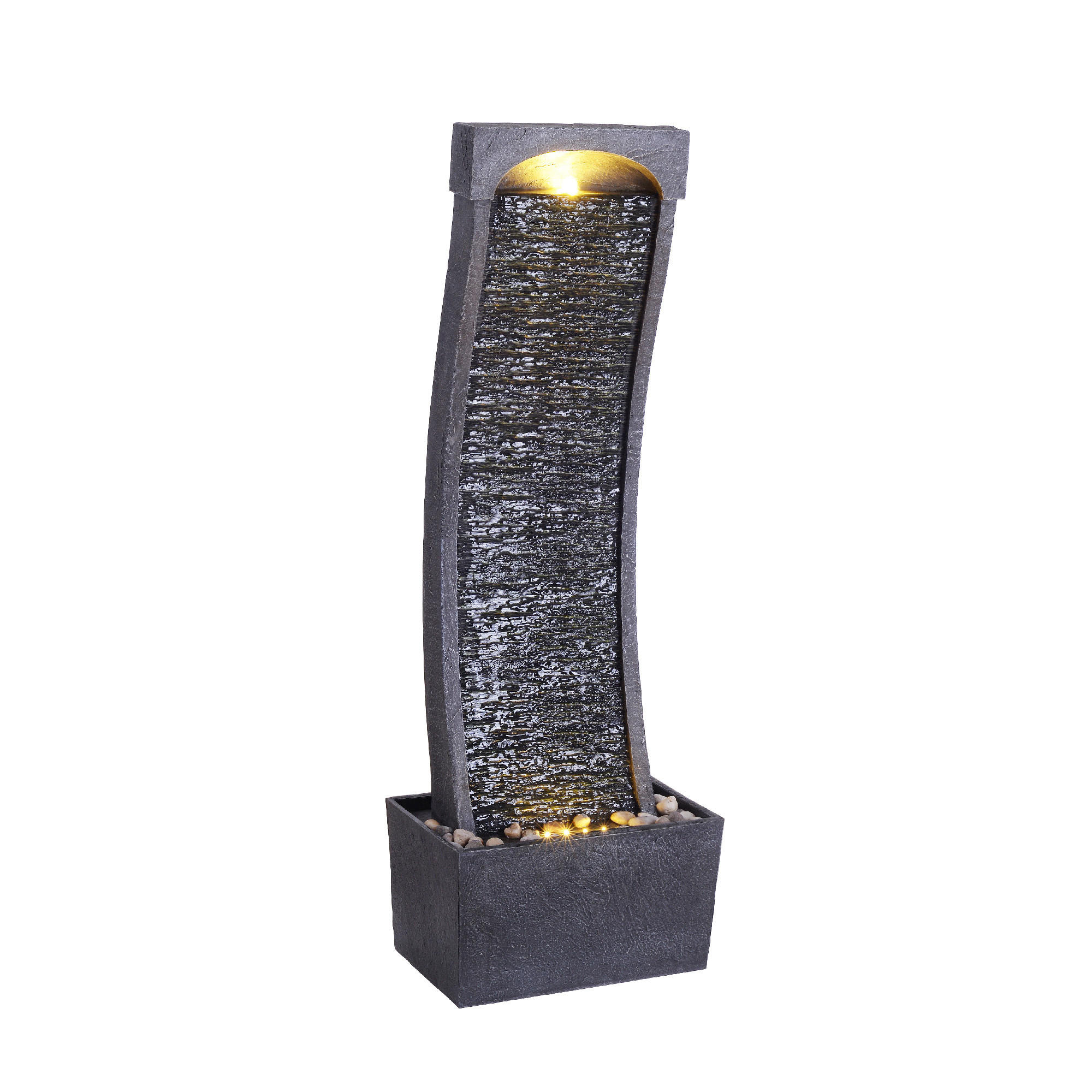 Teamson Home Gartenbrunnen Schwarz 22x98x34 cm