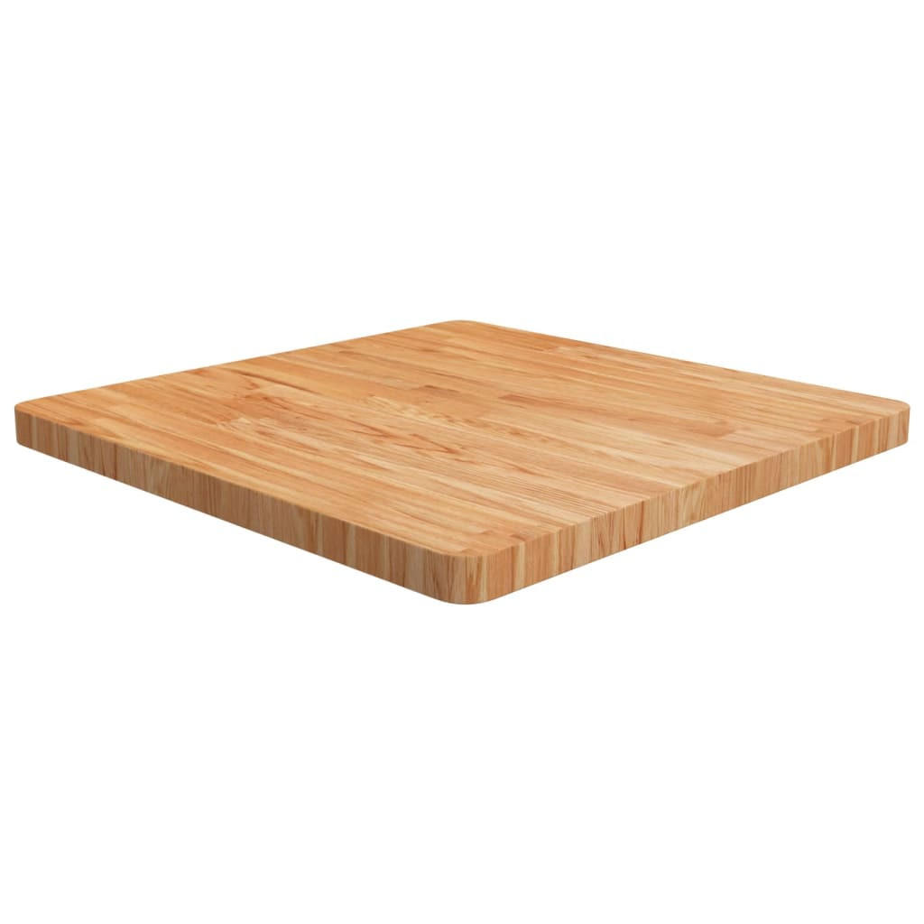 TISCHPLATTE Quadratisch Hellbraun 70/70/4Cm Behandelte Eiche - Braun, Holz (70/70/4cm) - vidaXL