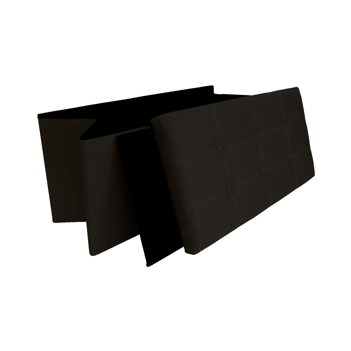 FUSSHOCKER Schwarz 38/76/38 cm - Schwarz, Textil (38/38/76cm) - Mobili Rebecca