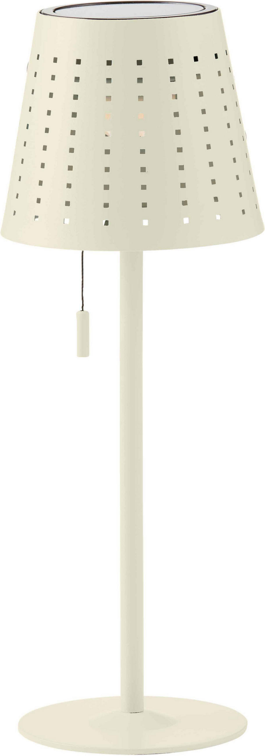 LED-AUSSEN-TISCHLEUCHTE - elfenbein-beige, wetterfest, dimmbar mit 2200mAh Akku und Solar-Ladung, 2er-Set - Beige, Metall (24.5/50/24.5cm) - Northpoint