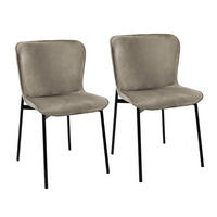 ESSZIMMERSTUHL MARY 2er Set - Taupe, Textil (50/81/50cm) - SVITA