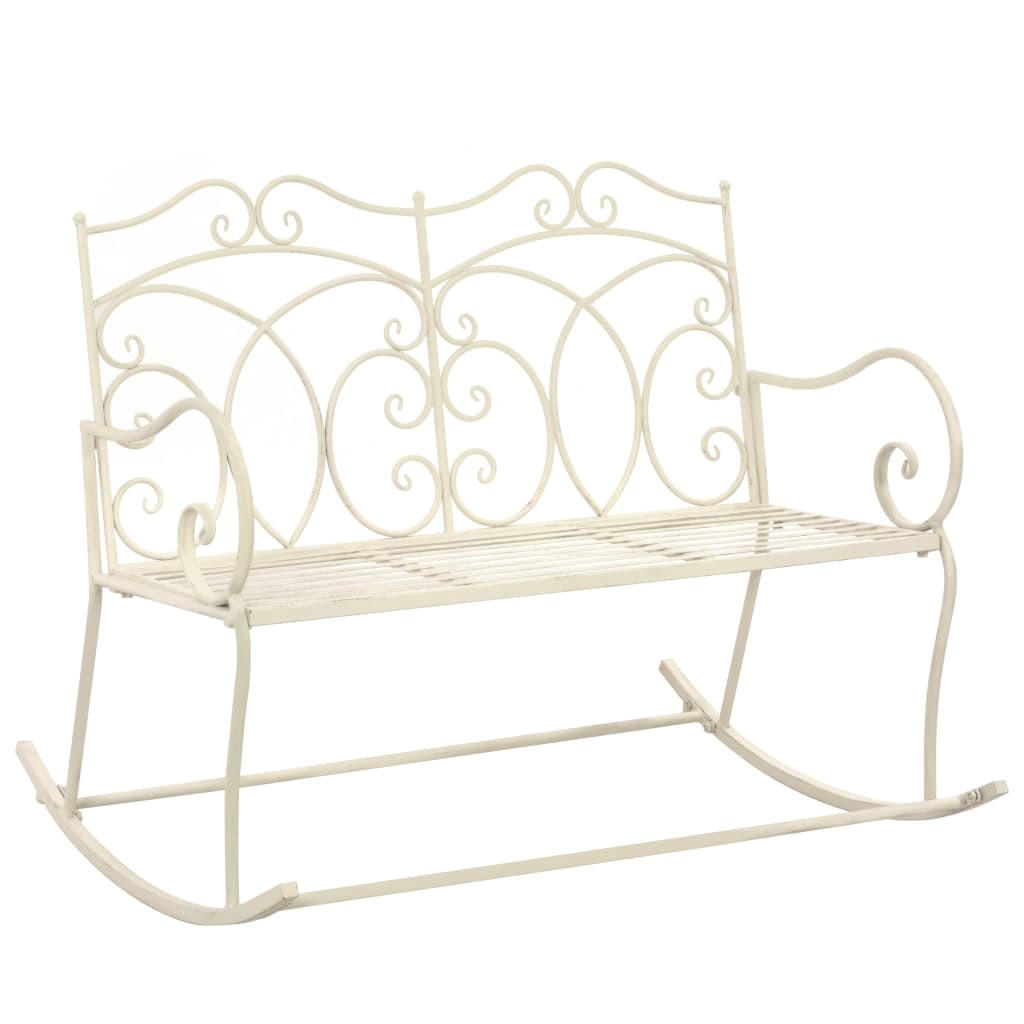 furnicato Gartenbank Weiß 104x89x83 cm