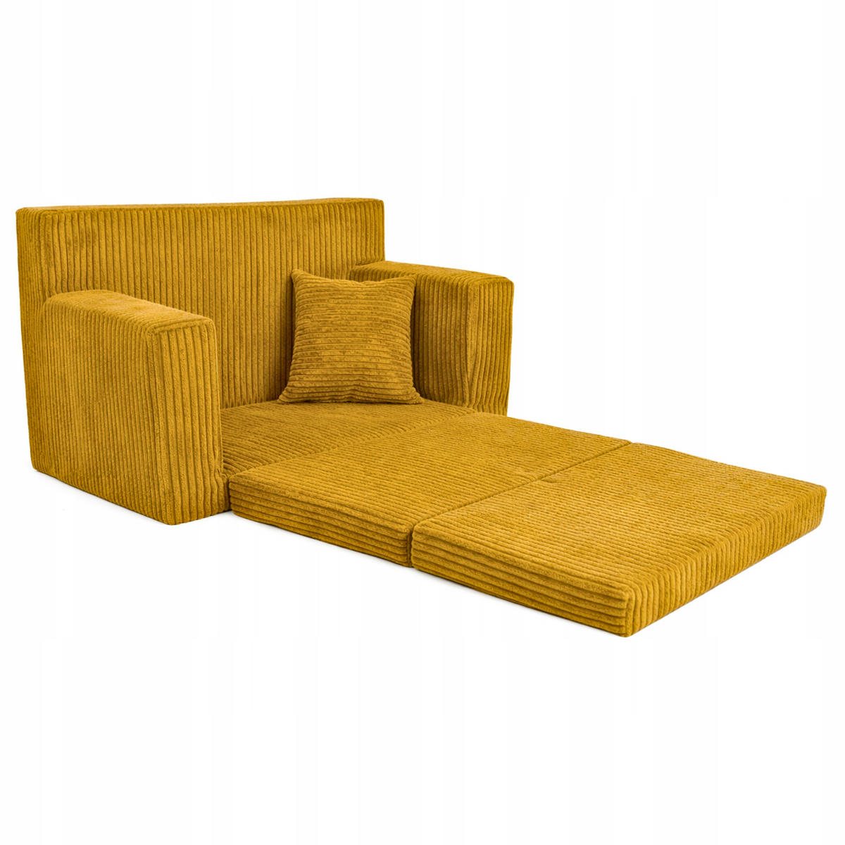 KINDERSOFA aus Kuschel-Cord in Honigfarben - Honig, Textil (83/47/43cm) - Fortisline