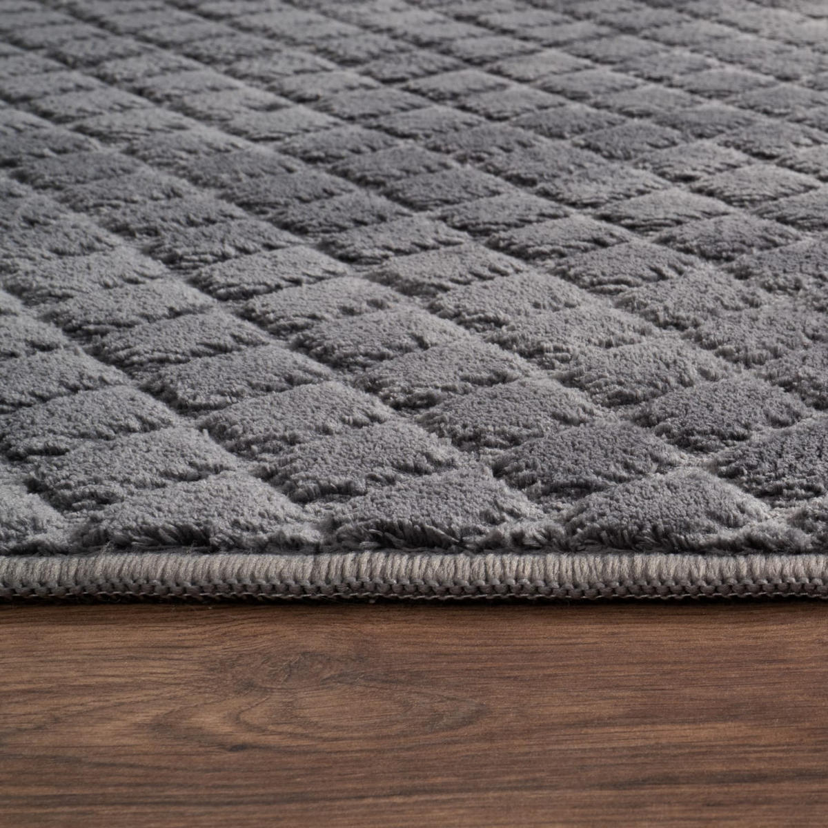 KURZFLORTEPPICH 60/100 cm Rotterdam 591 - Anthrazit, Kunststoff (60/100cm) - Paco Home