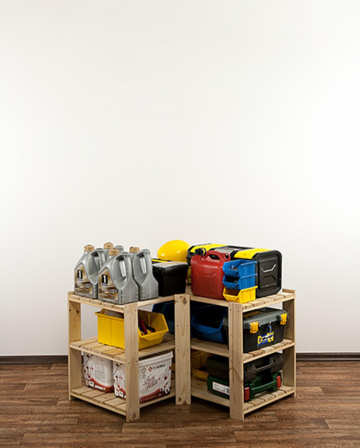 ECKREGAL WOODLAND 64x80x50cm Fachlast 120kg 3 Fachboden Kiefernholz Natur - Naturfarben, Holz (80/64/50cm) - PROREGAL