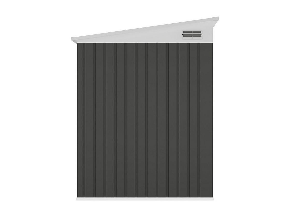 SCHREBERGARTENHAUS - 141 cm x 195 cm - metall - anthrazitgrau Daxton - Anthrazit, Metall (141/170/195cm) - Vente-Unique