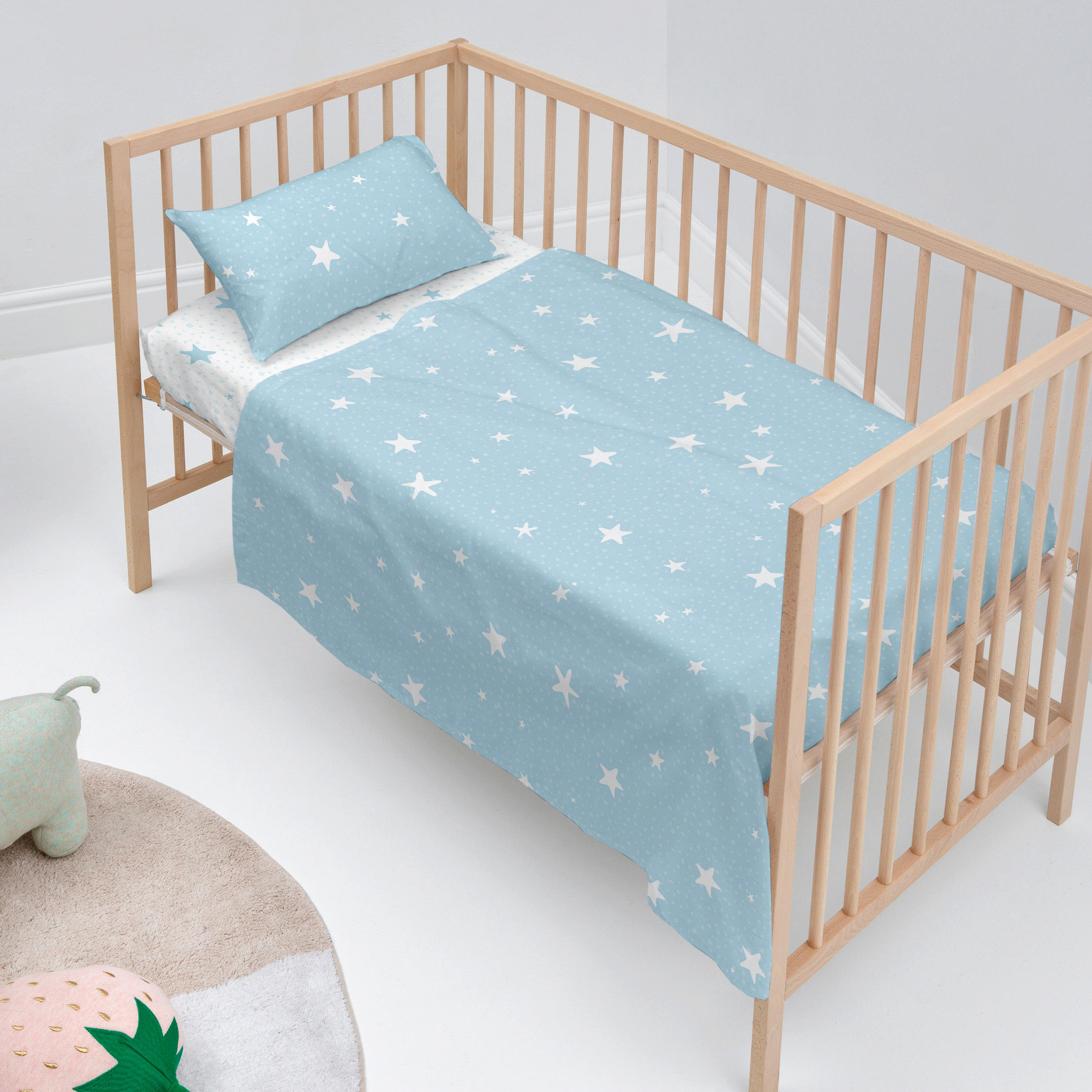 OBERLAKEN set 2 teiliges Little star Blau 100x130 cm (Kinderbett) - Blau, Textil (100/130cm) - Happy Friday
