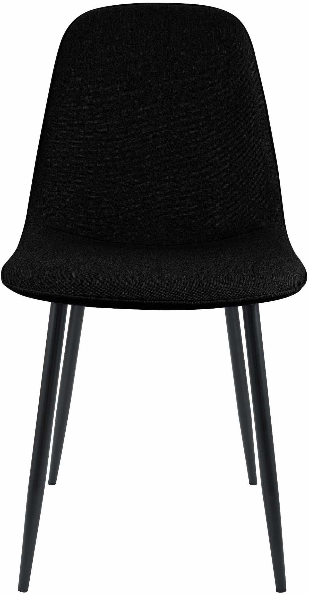 ESSZIMMERSTUHL 4er Set Stoff Schwarz - Schwarz, Textil/Metall (45/88/54cm) - CLP