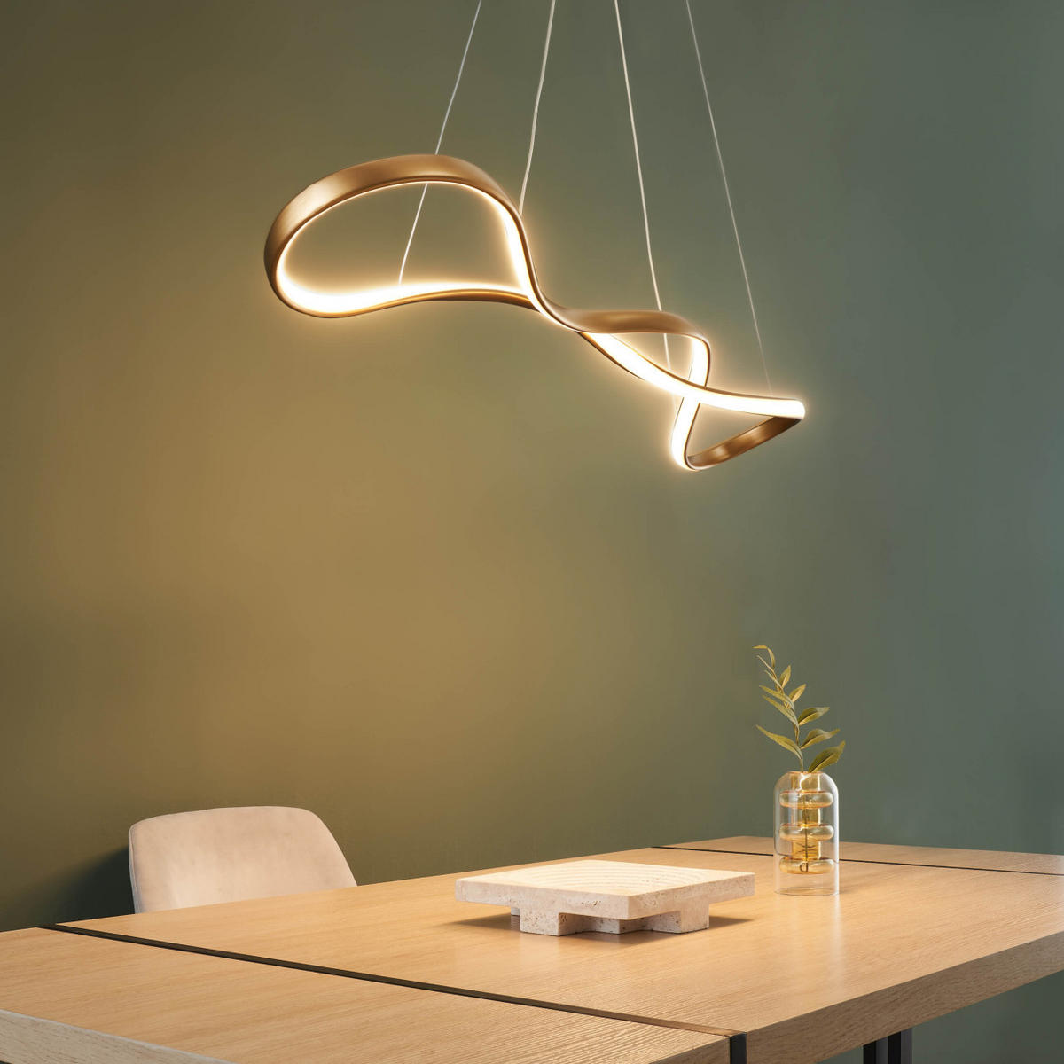 HÄNGELEUCHTE Marceline, Gold / Messing, 135cm - Goldfarben, Metall (80/16/135cm) - KOSILUM