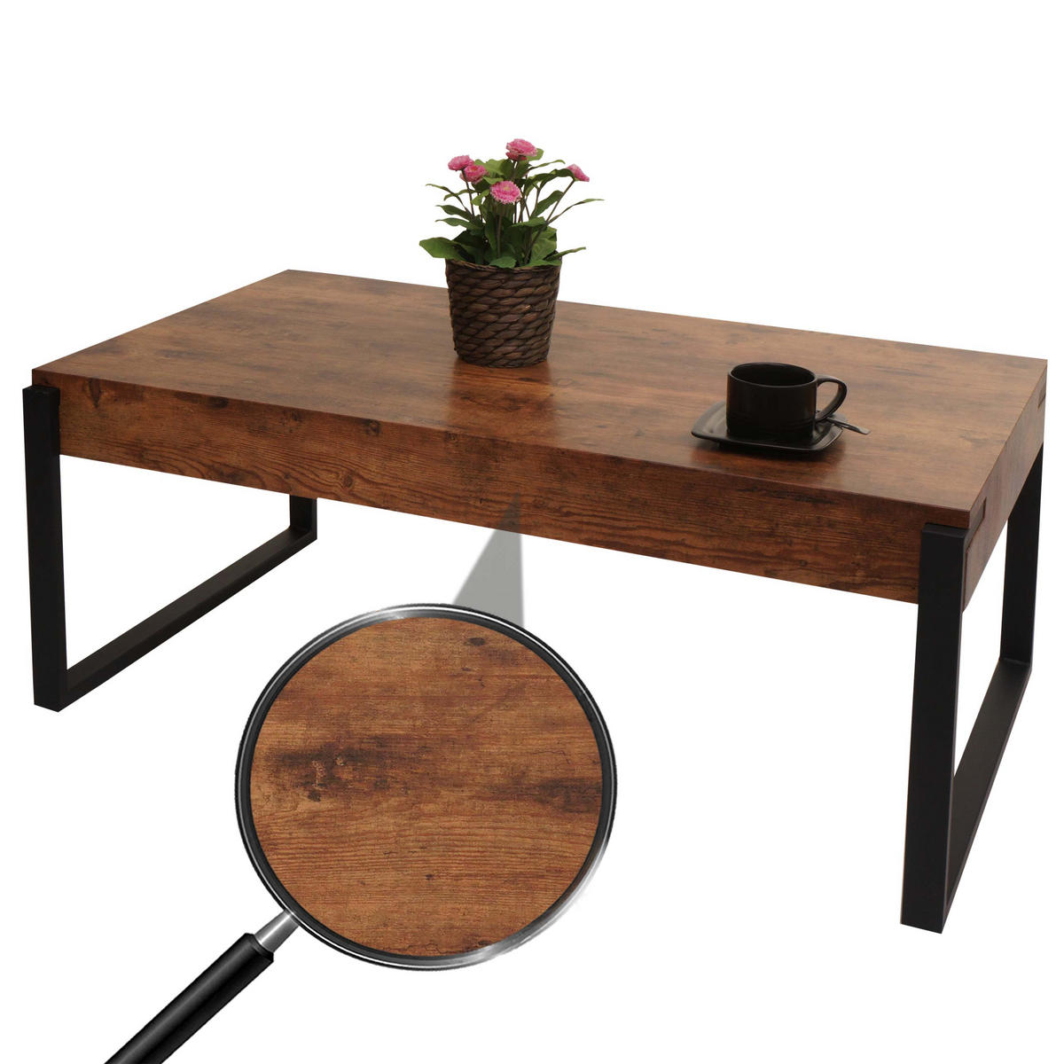 COUCHTISCH eckig Wildeiche Dekor - Wildeiche, Holzwerkstoff (64/110/43cm) - MCW