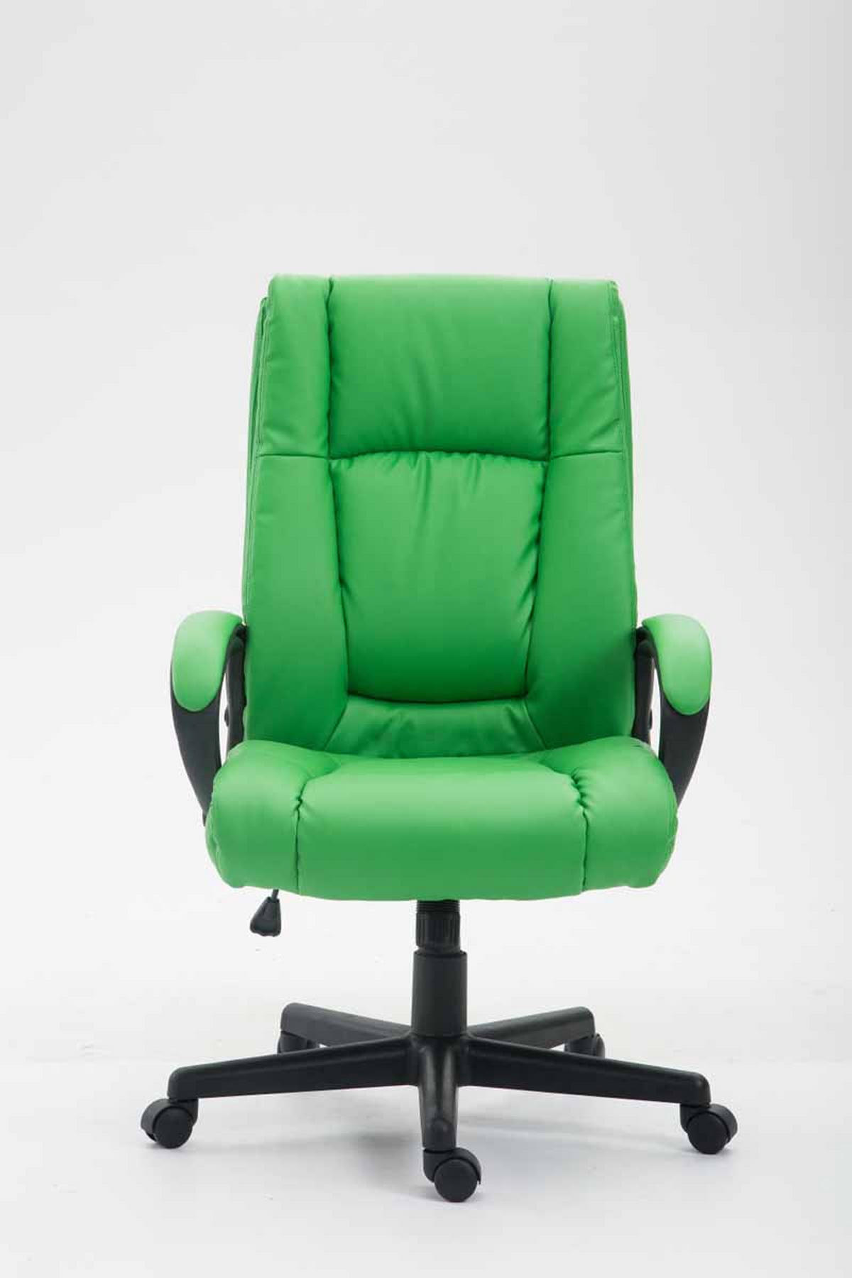 CHEFSESSEL Lederlook Grün - Schwarz/Grün, Kunststoff/Textil (66/106/70cm) - CLP
