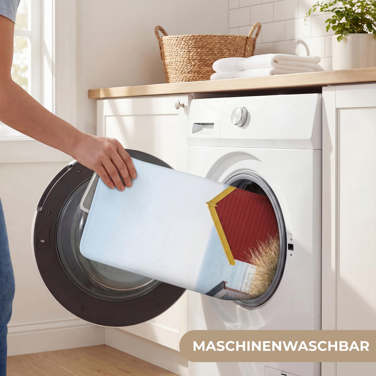 WC PŘEDLOŽKA Pláž - Chaty - Barevné - Duny 40x60 cm - různobarevná, textil/plast (40/1cm) - OnlyWow