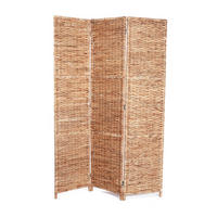 RAUMTEILER Marlon 3-tlg. 166x121 cm, Wasserhyazinthe, klappbar naturfarben - Naturfarben, Naturmaterialien (121/166/2cm) - CREEDWOOD
