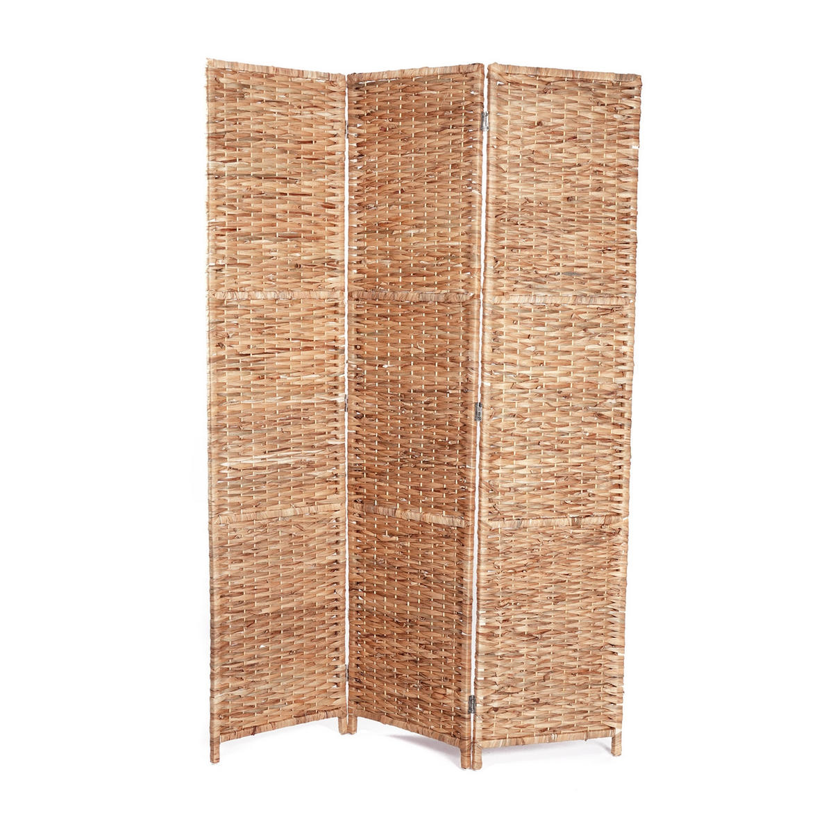 RAUMTEILER Marlon 3-tlg. 166x121 cm, Wasserhyazinthe, klappbar naturfarben - Naturfarben, Naturmaterialien (121/166/2cm) - CREEDWOOD