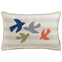 ZIERKISSENHÜLLE BIRDS - Lila, Textil (58/38cm) - Tom Tailor