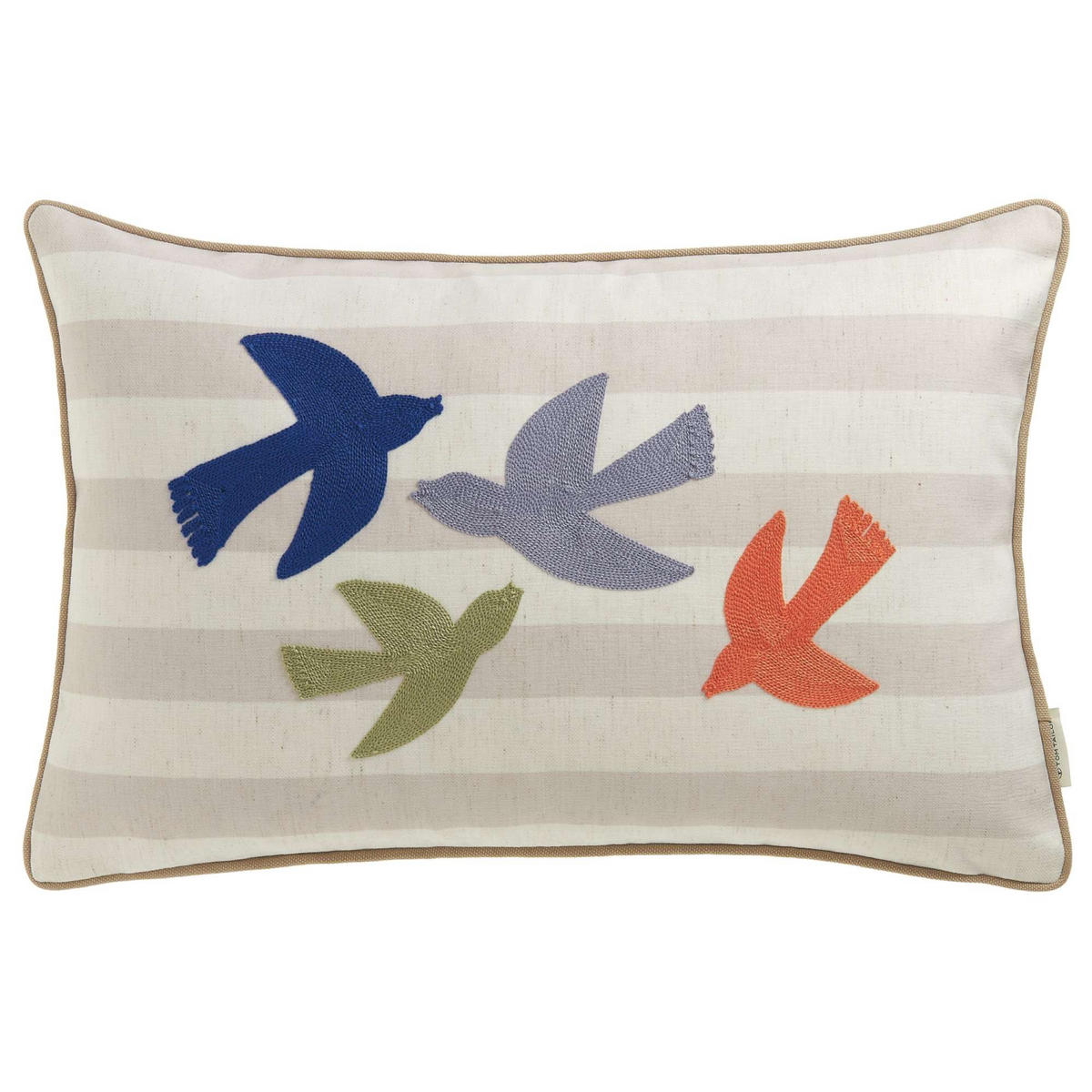 ZIERKISSENHÜLLE BIRDS - Lila, Textil (58/38cm) - Tom Tailor