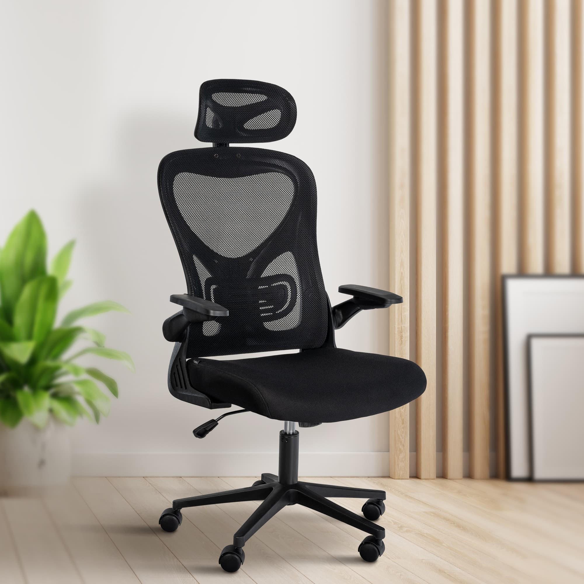 DREHSTUHL Stoff Schwarz - Schwarz, Textil/Metall (57/115/66cm) - CLP